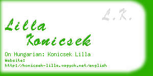 lilla konicsek business card